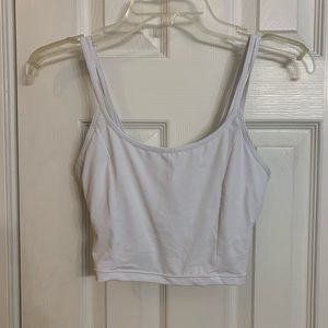 white athletic tank